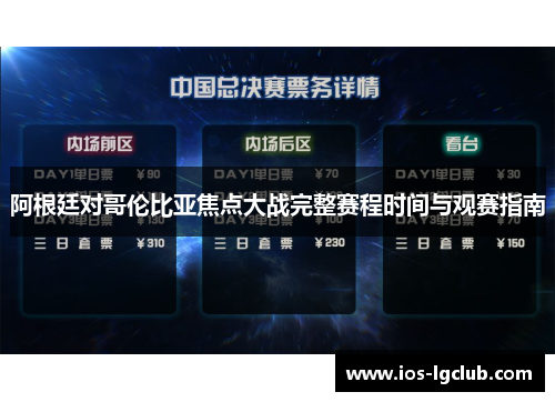 阿根廷对哥伦比亚焦点大战完整赛程时间与观赛指南